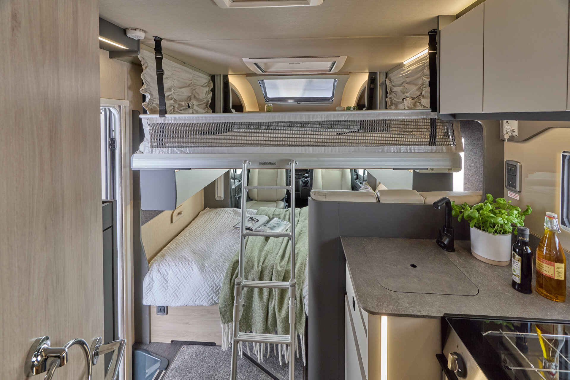 2026 Auto-Trail F-Line F60 electric drop-down bed lowered
