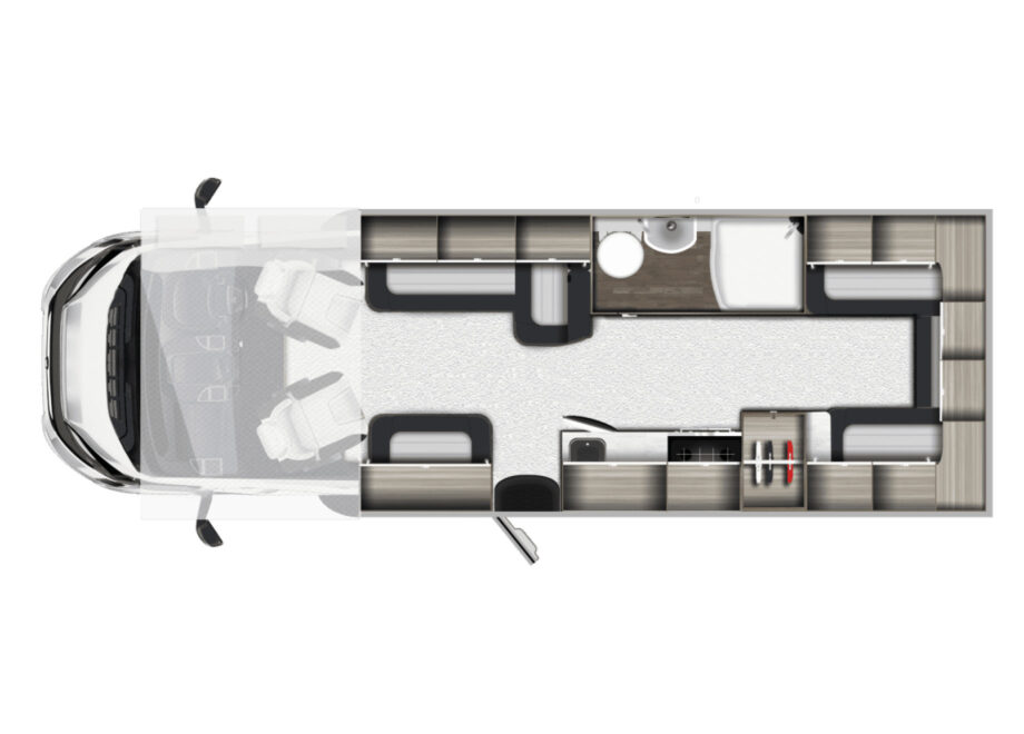 Motorhome – 4 berth with Rear Lounge (Automatic)