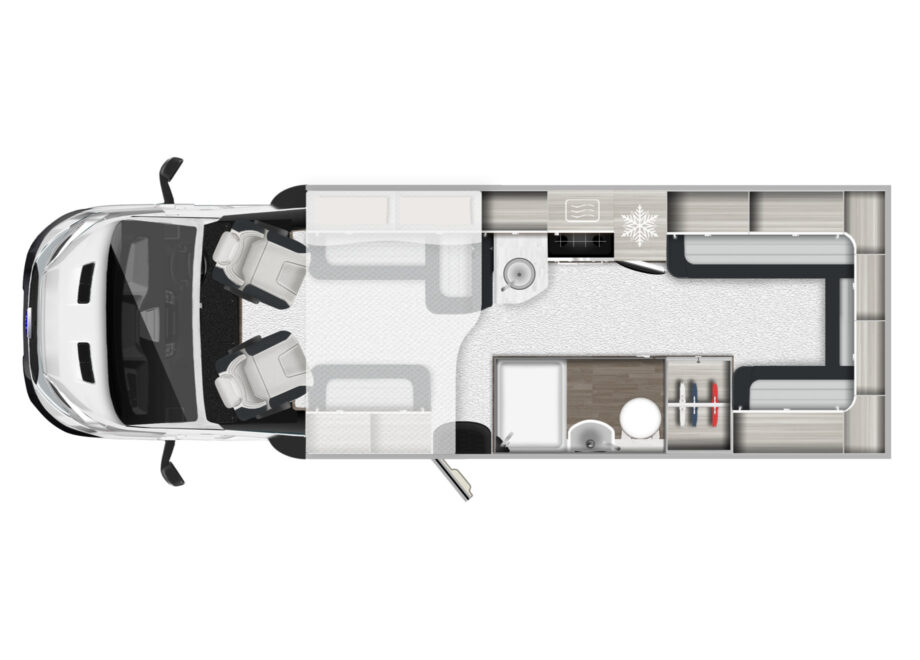 Motorhome – 4 berth with Rear Lounge (Automatic)