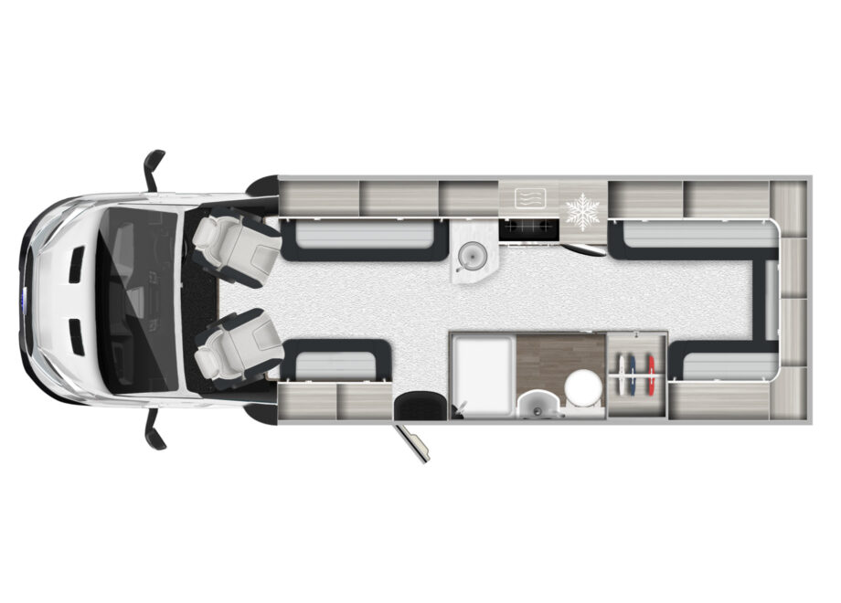 Motorhome – 4 berth with Rear Lounge (Automatic)