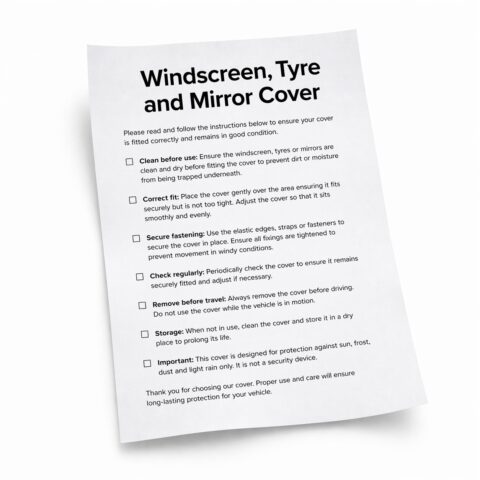 Windscreen, Tyre & Mirror Cover
